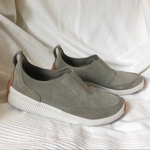 Sorel Green Suede sz 9 Out n About Slip On Sneaker